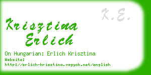 krisztina erlich business card